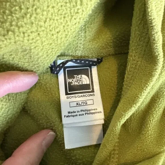 The North Face Boys XL Green Fleece Hoodie - Lightweight and Comfortable - Picture 8 of 11